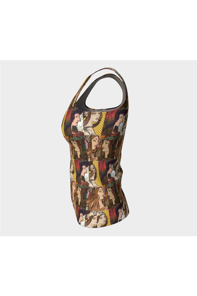 Art Nouveau Fitted Tank Top - Objet D'Art