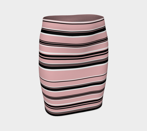 Pressed Rose Striped Skirt - Objet D'Art