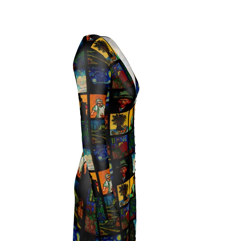 Van Gogh Collage Ladies Cardigan - Objet D'Art