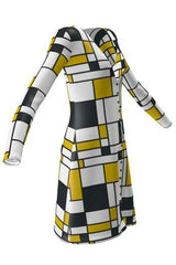 Mondrian-Inspired Ladies Cardigan - Objet D'Art