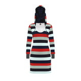 Americana Striped Hoodie Dress - Objet D'Art
