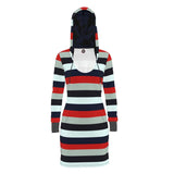 Americana Striped Hoodie Dress - Objet D'Art