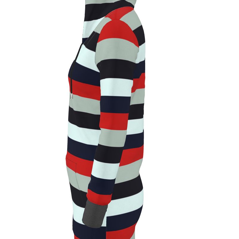Americana Striped Hoodie Dress - Objet D'Art