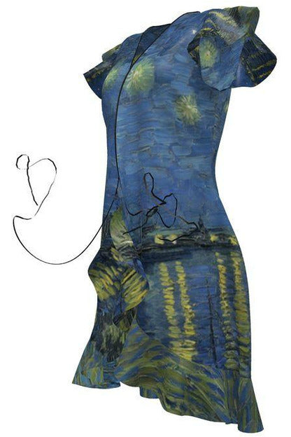 Starry Night Over the Rhone Tea Dress - Objet D'Art