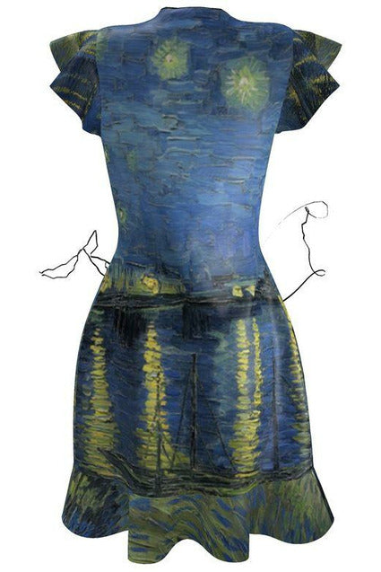 Starry Night Over the Rhone Tea Dress - Objet D'Art