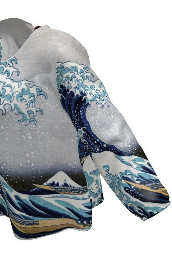 Great Wave Off Kanagawa Blouse - Objet D'Art