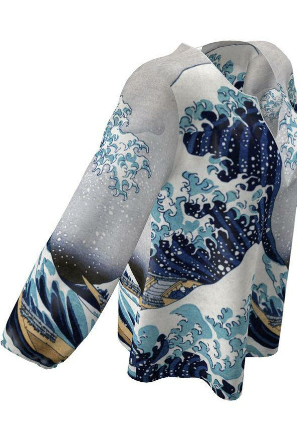 Great Wave Off Kanagawa Blouse - Objet D'Art