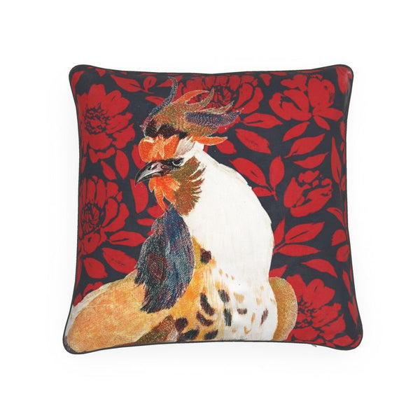 Rooster by Johan Teyler Throw Pillow - Objet D'Art