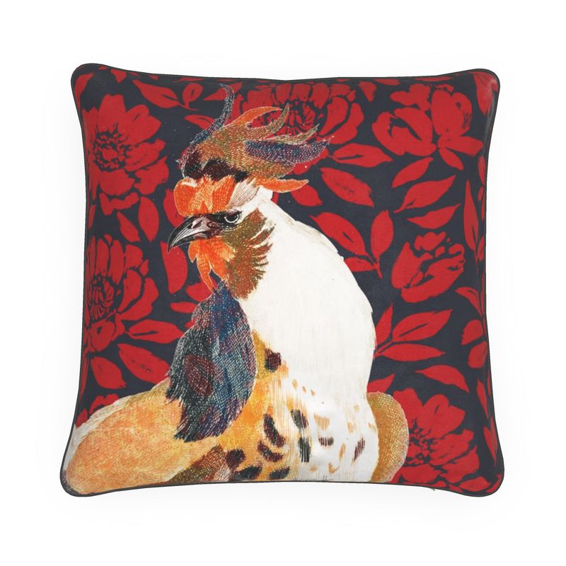 Rooster by Johan Teyler Throw Pillow - Objet D'Art
