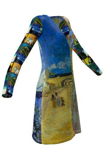 Van Gogh Collage Ladies Cardigan - Objet D'Art