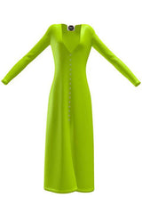 Neon Green Ladies Cardigan - Objet D'Art