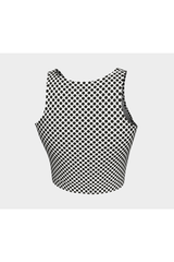 Micro Polkadot Athletic Crop Top - Objet D'Art