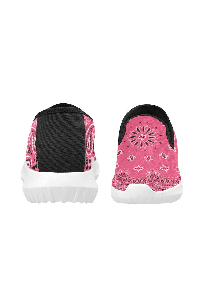pink bandana Orion Slip-on Women's Canvas Sneakers (Model 042) - Objet D'Art