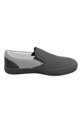 Herringbone Men's Slip-on Canvas Shoes (Model 019) - Objet D'Art