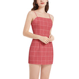 Maurice Sleeveless Square Neckline Spaghetti Strap Mini Dress - Objet D'Art