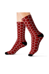 Red Honeycomb Socks - Objet D'Art