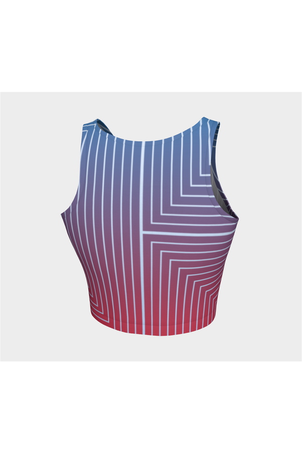 Anaglyphic Matrix Athletic Crop Top - Objet D'Art