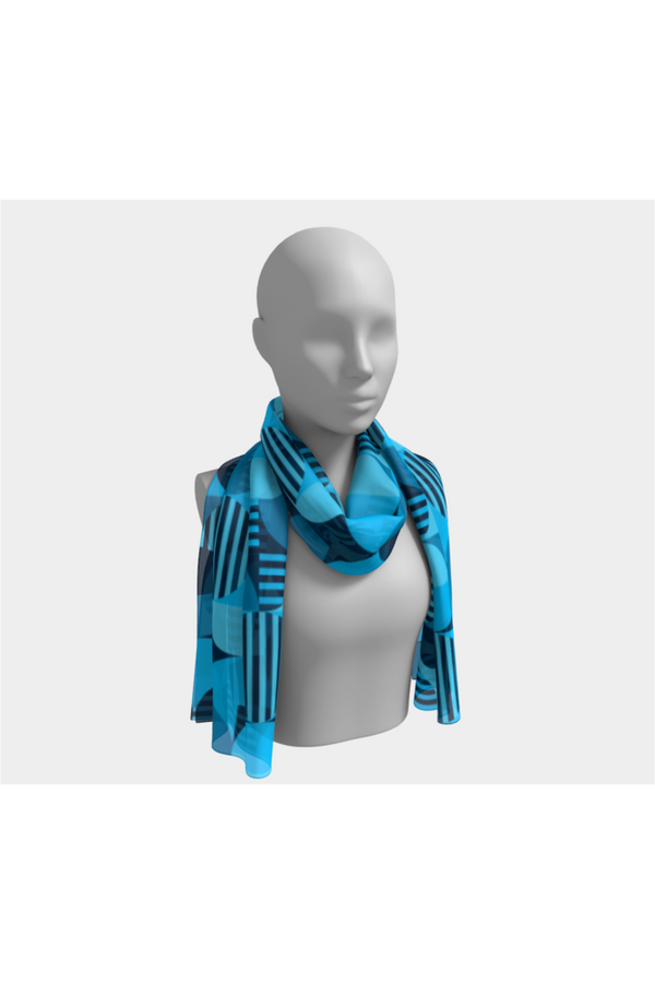 Bauhaus Blue Long Scarf - Objet D'Art