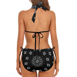black buck Women's Halter Bikini Swimsuit (Model S48) - Objet D'Art