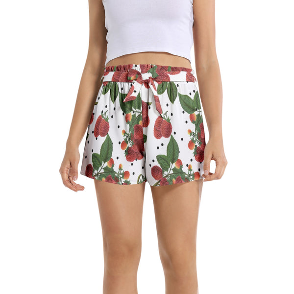 Colossal Raspberry Parfait Women's Belted Short - Objet D'Art