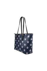 Dark Blue Star Leather Tote Bag/Small - Objet D'Art