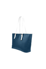 Marine Blue Leather Tote Bag/Small - Objet D'Art