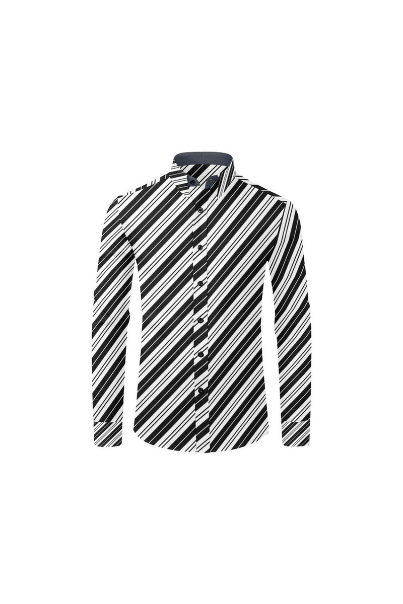 Biased Striped Men's All Over Print Casual Dress Shirt (Model T61) - Objet D'Art
