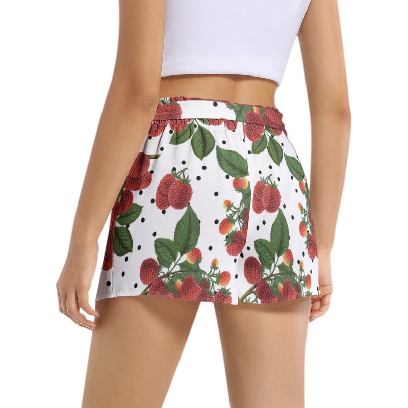 Colossal Raspberry Parfait Women's Belted Short - Objet D'Art