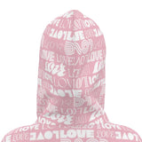 Love Print Hoodie Dress - Objet D'Art
