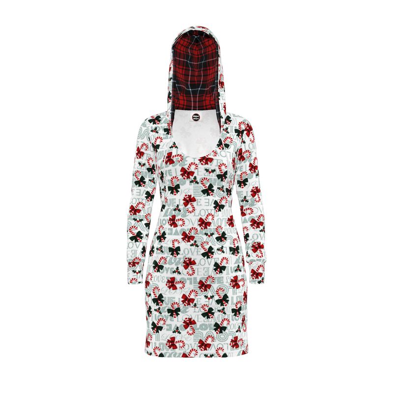 Holiday Candy & Love Hoodie Dress - Objet D'Art