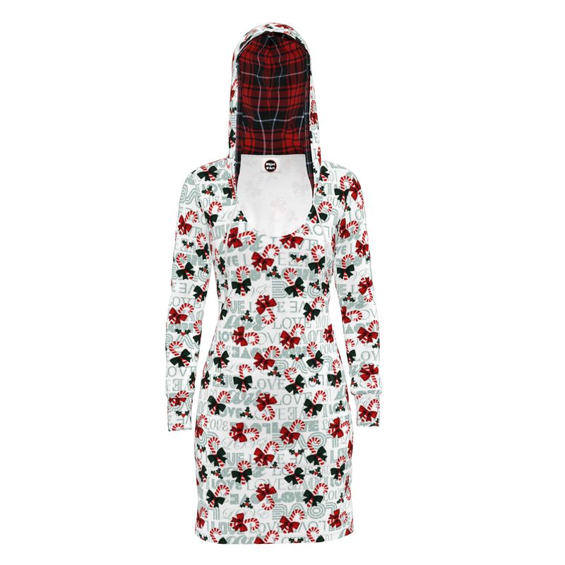 Holiday Candy & Love Hoodie Dress - Objet D'Art