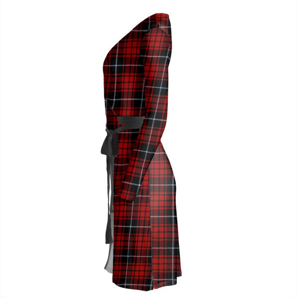 Clad In Plaid Wrap Dress - Objet D'Art