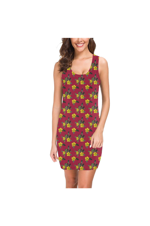 Golden Guinea Orange Coral Medea Vest Dress (Model D06) - Objet D'Art