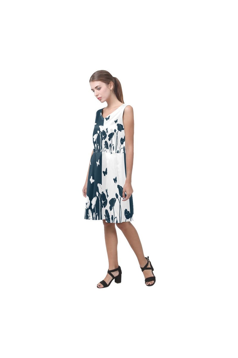 Poppy Fields and Butterflies Chryseis Sleeveless Pleated Dress - Objet D'Art Online Retail Store