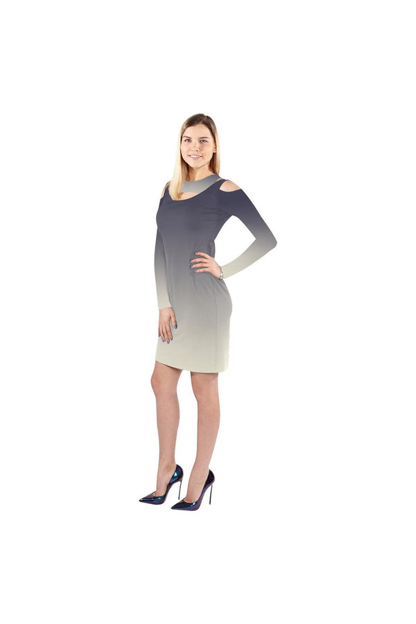 Twilight Cold Shoulder Long Sleeve Dress (Model D37) - Objet D'Art