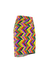 Rainbow Chevrons Women's Pencil Skirt - Objet D'Art