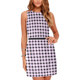 lav 3 print 3A Eos Women's Sleeveless Dress (Model D01) - Objet D'Art