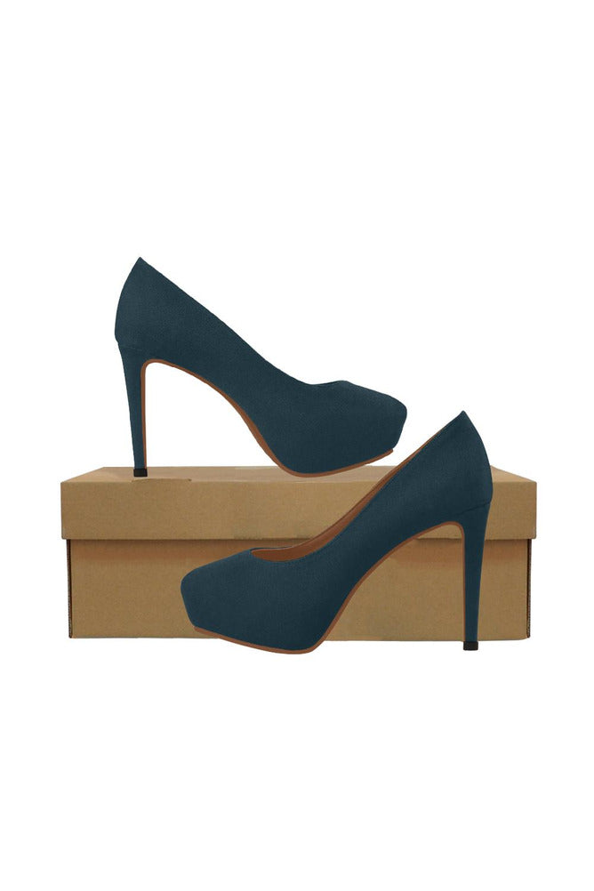 Navy Women's High Heels - Objet D'Art