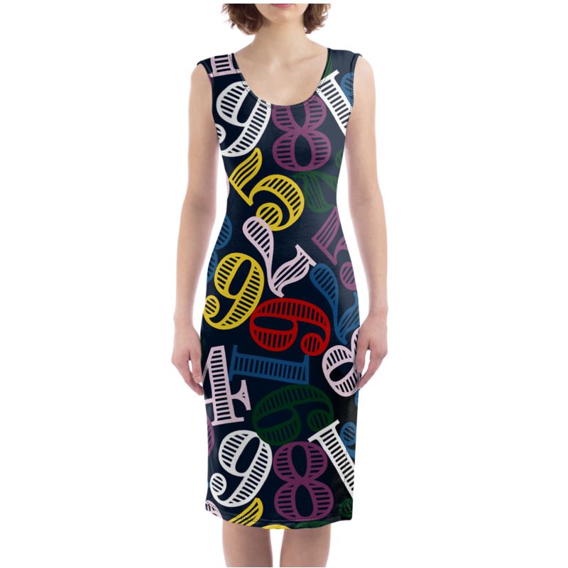 Numbers Bodycon Dress - Objet D'Art