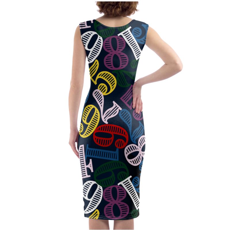 Numbers Bodycon Dress - Objet D'Art