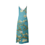 Van Gogh Almond Blossoms Slip Dress - Objet D'Art