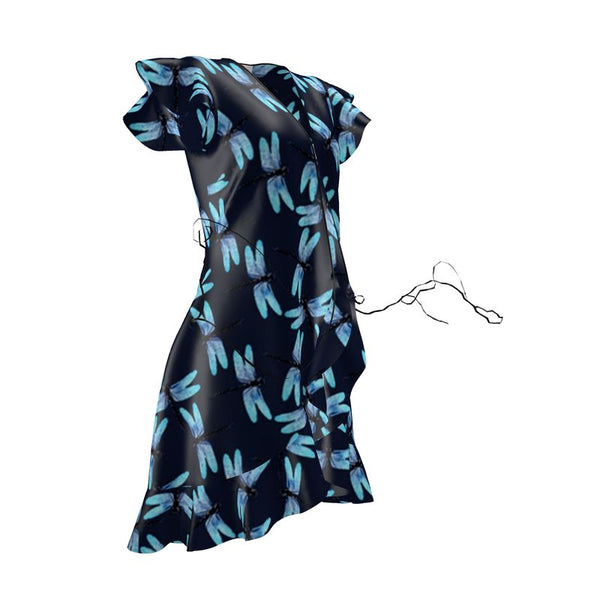 Dragonfly Print Tea Dress - Objet D'Art