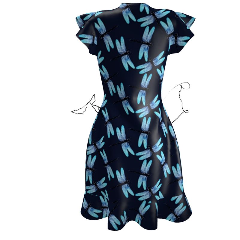 Dragonfly Print Tea Dress - Objet D'Art