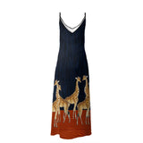 Giraffe Safari Slip Dress - Objet D'Art