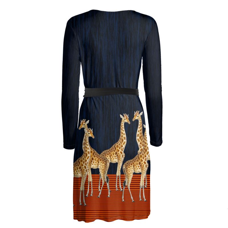 Giraffe Safari Wrap Dress - Objet D'Art