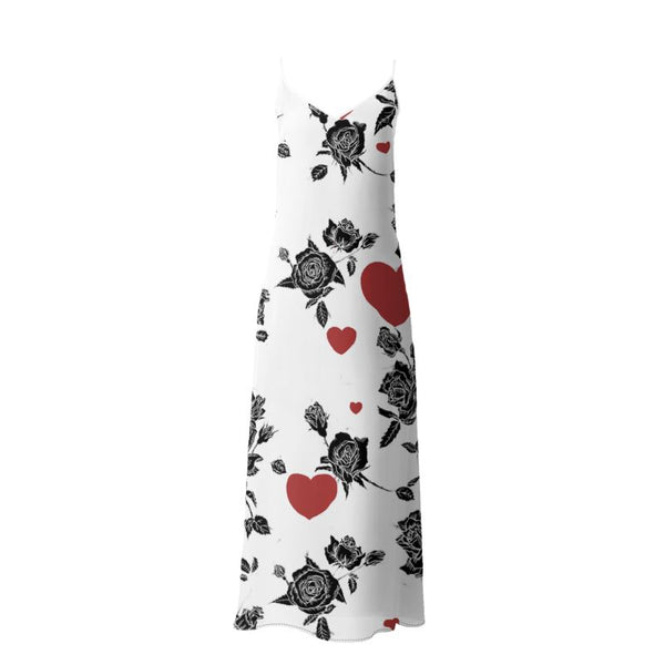 Hearts and roses Silp Dress - Objet D'Art