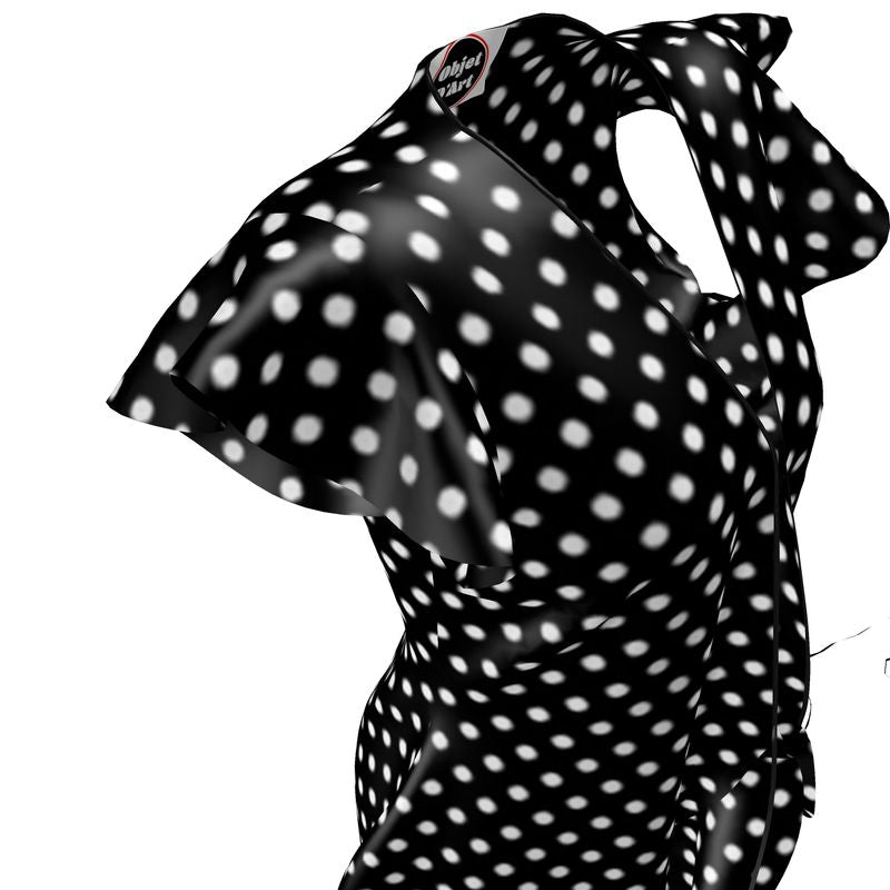 Micro Polka Dot Tea Dress - Objet D'Art