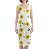 Sunflower Bodycon Dress - Objet D'Art