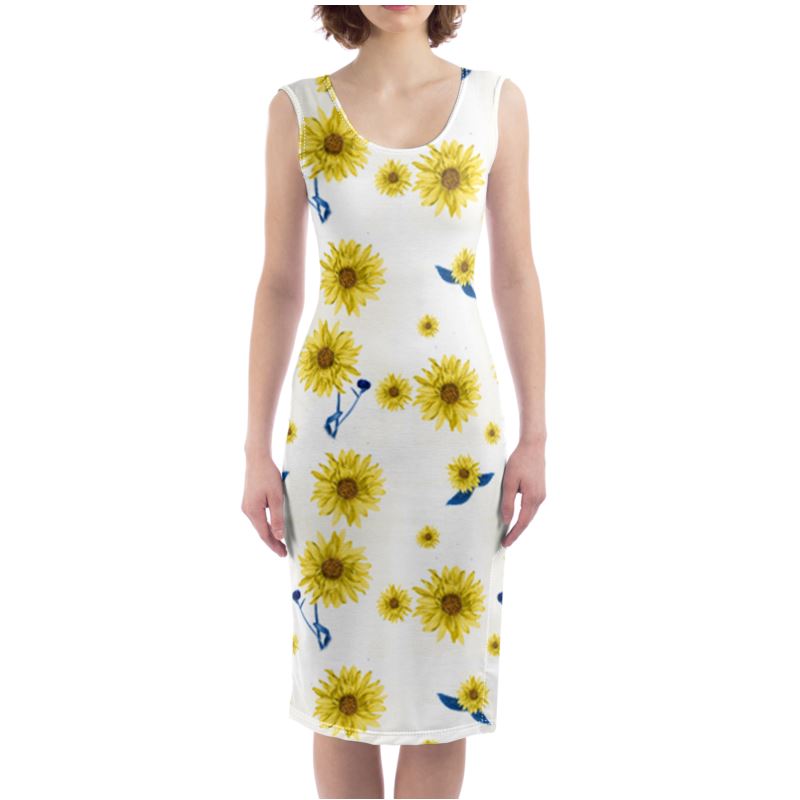 Sunflower Bodycon Dress - Objet D'Art