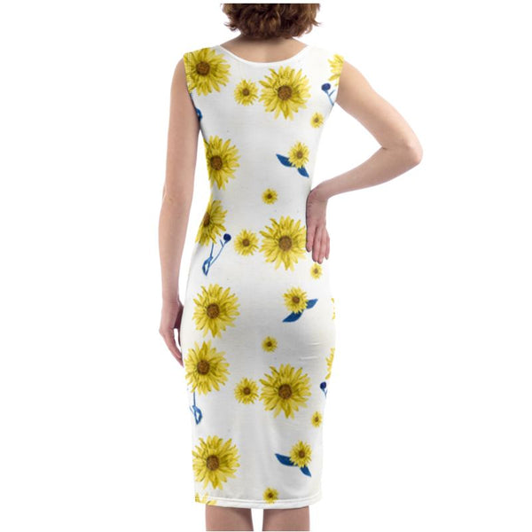 Sunflower Bodycon Dress - Objet D'Art